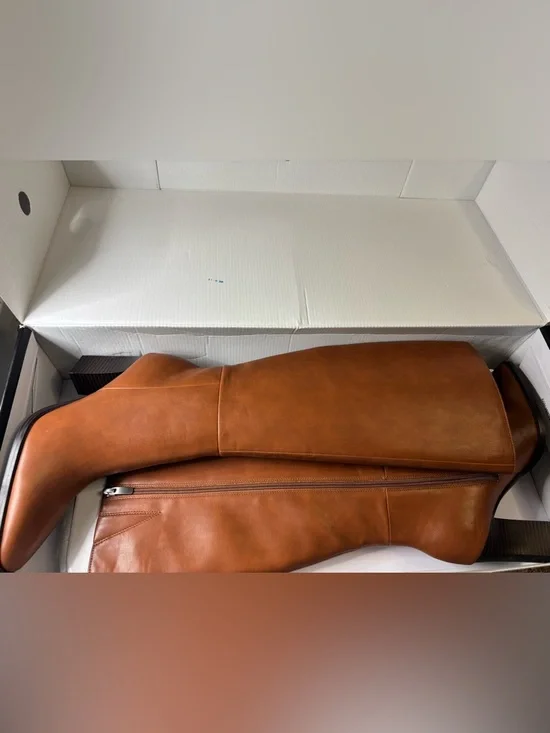 Nine West Tall Leather Riding Boots in Brown - Picture 5 of 6